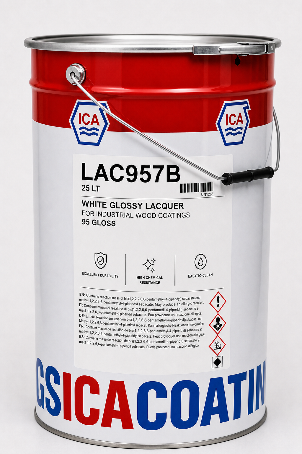LAC957B белый 2K акриловый лак 95 gloss