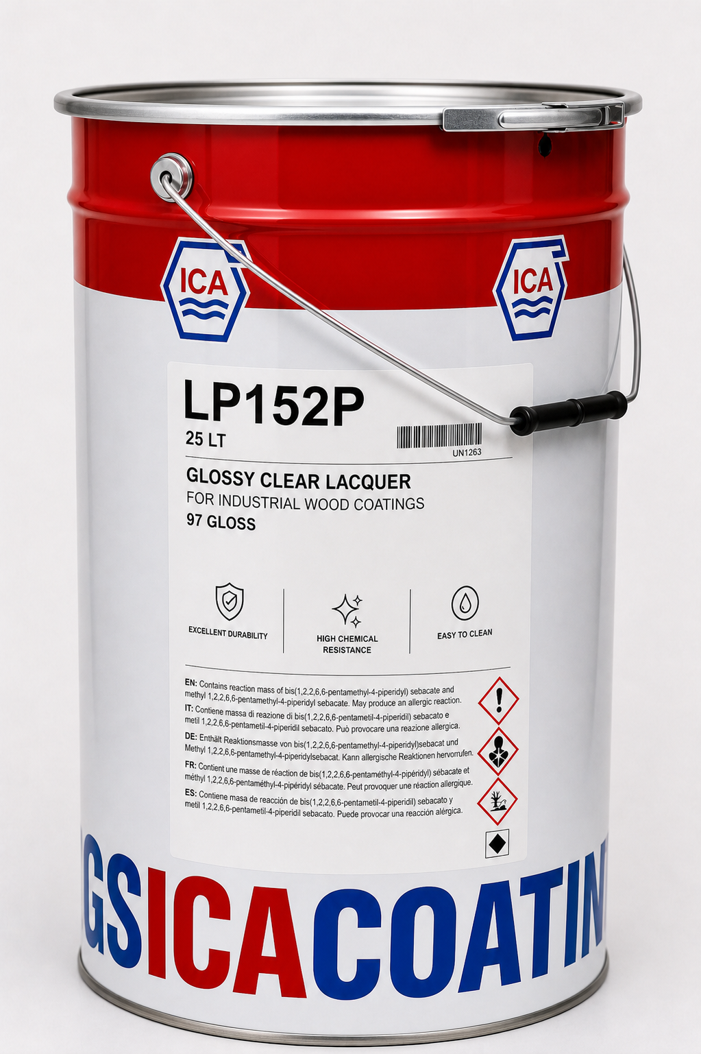 LP152P прозрачный полиуретановый глянцевый полируемый лак