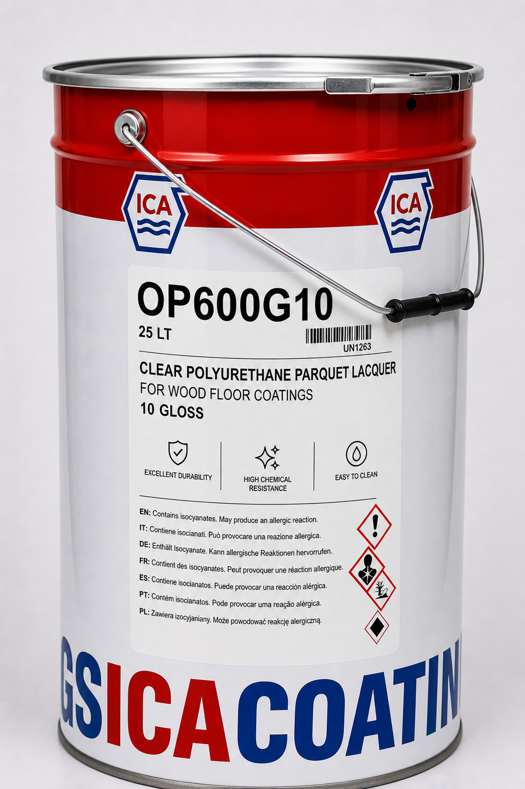 OP600G10 полиуретановый прозрачный матовый лак для паркета